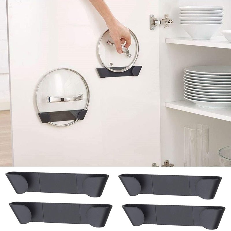 Easy-Install Space Enhancer: Wall-Mounted, No-Punch Self-Adhesive Pot Rack - Maria's Condo