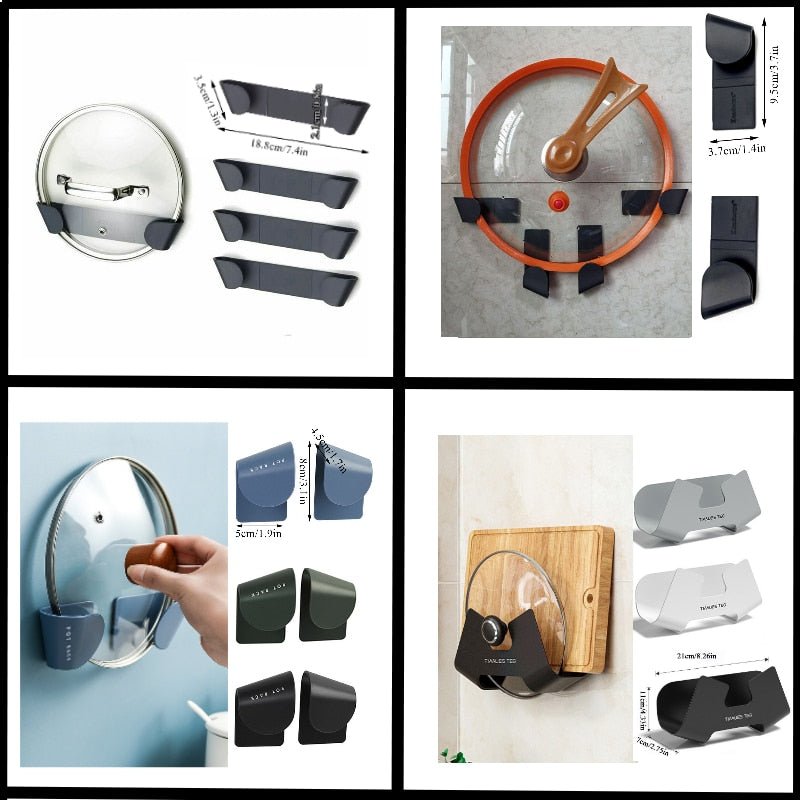 Easy-Install Space Enhancer: Wall-Mounted, No-Punch Self-Adhesive Pot Rack - Maria&#39;s Condo