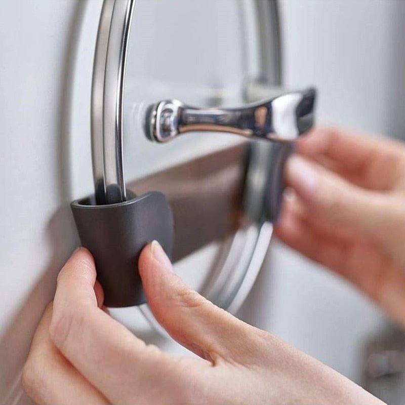 Easy-Install Space Enhancer: Wall-Mounted, No-Punch Self-Adhesive Pot Rack - Maria&#39;s Condo