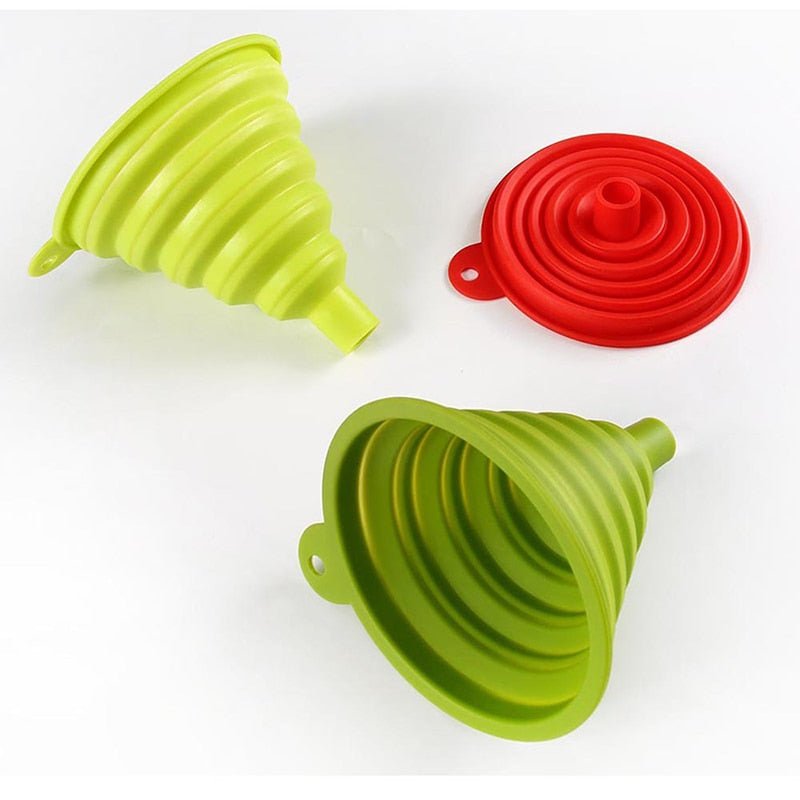 EasyPour Pro: The Collapsible Silicone Funnel for Mess-Free Kitchens - Maria&#39;s Condo