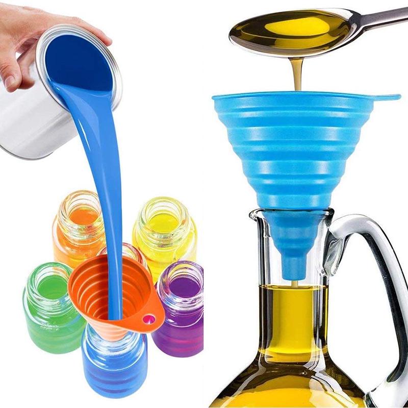 EasyPour Pro: The Collapsible Silicone Funnel for Mess-Free Kitchens - Maria&#39;s Condo