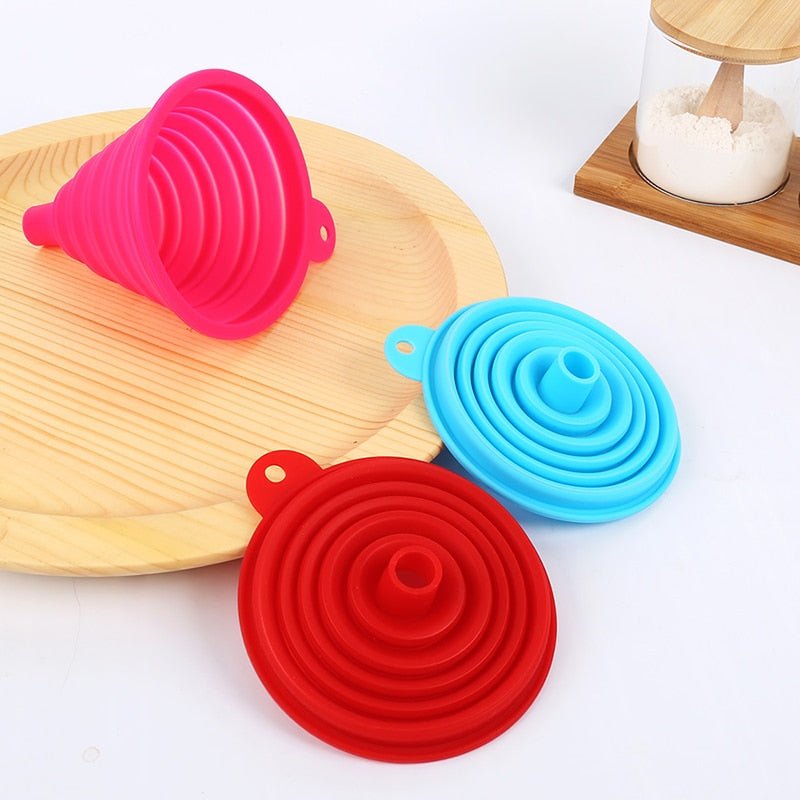 EasyPour Pro: The Collapsible Silicone Funnel for Mess-Free Kitchens - Maria&#39;s Condo