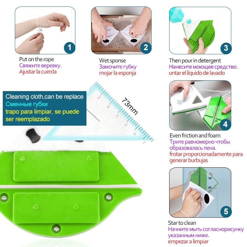 Effortless Magiclean - Double-Sided Magnetic Window Cleaning Wizard™ - Maria's Condo